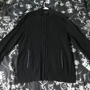 Mens Alfani Cardigan Black Size L NWT